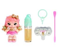 Yummiland x Holiday Lip Gloss Doll - Gigi Gingerbread - Include 1 Bambola, Lucidalabbra fai da te + Portachiavi, Gioco cosmetico, Collezione Stagionale. Età 4+