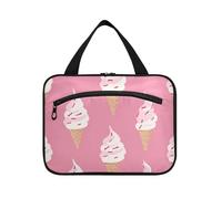 Yummy Ice Cream Peach Hanging Men Toiletry Bag con gancio, Designer Chic Makeup case per Travel Must Cruises bolsas para maquillaje de Mujer L