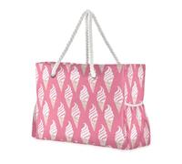 Yummy Ice Cream Peach Sandproof Tote Bag Beach con tasche laterali Borsa da viaggio portatile per piscina palestra drogheria viaggi