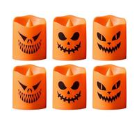 Yumneo Luci a LED a forma di zucca, decorazioni per il Ringraziamento, candele a LED senza fiamma, horror per Halloween, decorazione per la casa per le vacanze, per giardino, sentieri, esposizioni