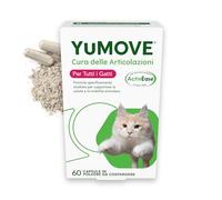 Yumove Integratore Quotidiano Articolazioni Gatti - 60 Capsule ActivEase | Brevetto in Corso, Cozza Verde 100 mg, Tutte Le Razze, Glucosamina, Omega-3, Supporto Scientifico, Consigliato dai Veterinari