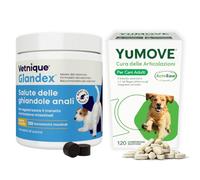 YuMOVE Joint Care Cani Articolazioni + Glandex Superpack - Pack 120+120 Compresse & Bocconcini - Integratore Articolazioni Cane & Ghiandole Perianali Cane Adulto