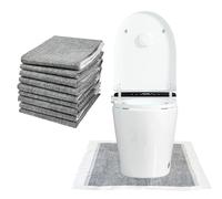 YumSur 25 tappetini igienici usa e getta, protezione per il pavimento del WC, a forma di U, impermeabili, antiscivolo, tappetini da bagno usa e getta per WC (tappetini color carbone)