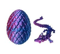 YumSur Drago stampato in 3D Uovo misterioso con uovo di drago giocattoli in gradiente blu-viola animali stampati in 3D regalo per ragazzi e ragazze Dragon Figurine giocattoli