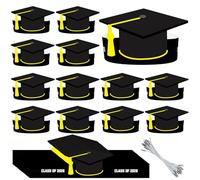 YumSur Set di 30 cappelli di carta per laurea classe 2026, berretto regolabile con cordino elastico per decorazione per feste di laurea regalo