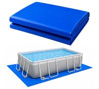 YumSur Telone per piscina, 4,6 m, tappetino per piscina, tappetino protettivo per esterni, pieghevole, per gommoni, piscina gonfiabile (rettangolo)