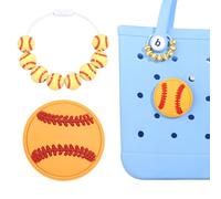 Yumttero 2 ciondoli a forma di palla sportiva e perline da baseball, decorazione per borse Bogg, accessori compatibili con Bogg Bag Original tutti i modelli, ciondoli decorativi da inserire per borsa