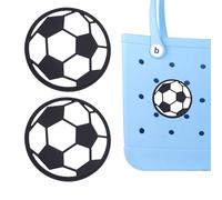 Yumttero 2 ciondoli a forma di palla sportiva per borse Bogg, accessori compatibili con borse Bogg originali per tutti i modelli, ciondoli decorativi a forma di pallone da calcio, per borsa, borsa da