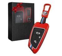 Yumzeco Lega di Zinco Cover per Chiave per Auto Compatibile con B*MW 2 5 6 7 X1 X3 X5 X6 Series(F45 F46 G30 G31 F48 F20 G01 F15 F16) Custodia per Telecomando per Auto con Cover Protettiva Rosso