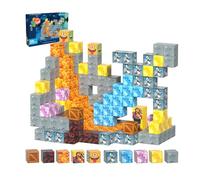 YUN TAO Set di mattoncini magnetici, 148 + parti a tema cercatore d'oro - Giocattolo di apprendimento STEM per bambini dai 3 agli 8 anni - mattoncini magnetici in ABS sicuri · Set da gioco creativo