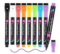 YUNAI Segnali Di Gesso Liquido Per Lavagne Magnetiche, 8pc Segnali A Secco Penna Di Gesso Di Vetro Per Lavagna E Vetro, Punta Fine Neon Colore Neon Segnali Cancellabili