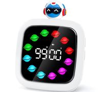 Yunbaoit Timer visivo digitale per bambini, ricaricabile, 99 minuti, conto alla rovescia silenzioso, con 19 suonerie, 9 display a colori opzionali fai da te, strumento di gestione del tempo con