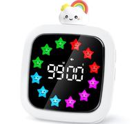 Yunbaoit Visual Timer, Timer Silenzioso Ricaricabile da 99 Minuti con Conto Alla Rovescia, 9 Display a Colori Opzionali fai da te, Strumento di Gestione del Tempo per Bambini e Adulti (Arcobaleno)