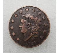 YunBest 1829 Antico Liberty Moneta da un centesimo -Grande Moneta Commemorativa Americana - Vecchie Monete degli Stati Uniti - Originale Pre Morgan Stato Non Circolato BestShop