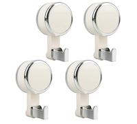 YunBey 4 Pezzi Ganci a Ventosa Muro Ganci Attaccapanni da Parete Riutilizzabile Ganci Ventosa Super Resistenti per Bagno Cucina Doccia Porte (Giallo Bianco)
