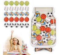 YunBey Barattolo di Ricompensa per Bambini Tabella delle Ricompense per Bambini Barattolo di Incentivi con Palline Basket Calcio per Ragazzi e Ragazze Casa Classe
