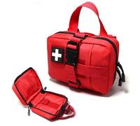 YUNCAIMAOYI IFAK - Borsello tattico per pronto soccorso, strappabile, piccola cintura per primo soccorso, borsello medico Molle, per viaggi, escursioni all'aperto, caccia (rosso)