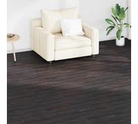 YunCangg 36 assi per pavimenti in PVC, 5,02 m², autoadesive, con design antiscivolo, per soggiorno, cucina, corridoio, ristrutturazione e facile posa senza colla o malta, colore: marrone scuro