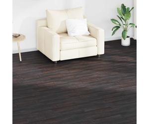 YunCangg 36 assi per pavimenti in PVC, 5,02 m², autoadesive, con design antiscivolo, per soggiorno, cucina, corridoio, ristrutturazione e facile posa senza colla o malta, colore: marrone scuro