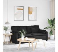 YunCangg Divano modulare con cuscino nero, imbottitura in tessuto e imbottitura in schiuma, 224 x 105 x 64 cm, 2 posti con braccioli, divano versatile per soggiorno, lounge e zona ospiti