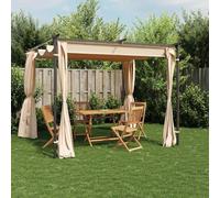 YunCangg Gazebo con tende, 3 x 3 m, in acciaio, resistente alle intemperie, con tetto e pannelli laterali resistenti ai raggi UV, ideale per giardino, terrazza, campeggio, barbecue, feste, matrimoni