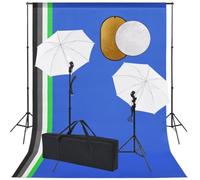 YunCangg Set da studio fotografico con lampade, paralumi, sfondo, riflettore, flash da studio, luce fissa, luce LED, faro, softbox, modellatore di luce, treppiede