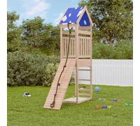 YunCangg Torre da gioco in legno di pino massiccio con rampa da arrampicata e sabbiera, giocattolo da giardino per bambini, parco giochi all'aperto in giardino, terrazza, con sicurezza e movimento
