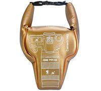 Yunchenghe Borsa a tracolla impermeabile per fotocamera , per Canon Nikon Sony Pentax Olympus Fuji Fotocamera reflex digitale SLR con obiettivo 18-55mm , lunghezza della fotocamera e obiettivo Meno di 21 cm / 8.2 " (Dorata S)