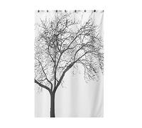 Yunchenghe Tenda di acquazzone Impermeabile - Moderno Bianco e Nero di Disegno dell'albero - 70 Pollici x 70 Pollici (180 cm x 180 cm) - Include Anelli per Tende