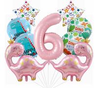 Yunchu Online Compleanno Dino Compleanno Decorazione Dinosauro Palloncini Bambina 6° Compleanno Decorazione Dinosauro Compleanno Snummer per Dino Party Compleanno Bambini Decorazione Compleanno