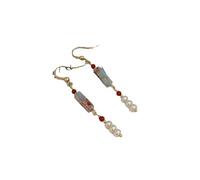 Yunchuanli Shoushan - Orecchini da donna con perle d'acqua dolce, orecchini in stile cinese antico, regalo raro