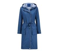 YUNCLOS Cappotto lungo impermeabile da donna - Impermeabile trench leggero con cappuccio per passeggiate con il cane, escursioni e viaggi, Blu, L