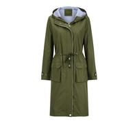 YUNCLOS Cappotto lungo impermeabile da donna - Impermeabile trench leggero con cappuccio per passeggiate con il cane, escursioni e viaggi, Verde, M
