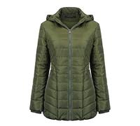 YUNCLOS Giacca da donna calda con cappuccio maniche lunghe cappotto invernale capispalla antivento cappotto trapuntato con tasche