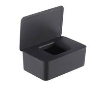 YUNDUOKEJI Custodia per salviettine per bambini, dispenser per salviettine, contenitore per salviettine con coperchio a chiusura ermetica (dimensioni: piccole dimensioni, colore: nero)