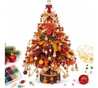 YUNFAN DIY Beaded Christmas Tree Kit,Handmade Mini Desk Xmas Bead Art，D