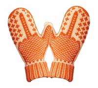 YUNFAN The Naughty List Mittens,Cozys Knit with Hidden Attitude,Warm Winter Knitted Gloves Men and Women,Hidden Middle Finger Mittens,Soft Comfortable Knitt Gloves for Outdoor Parties Commute(Orange)