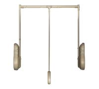 YUNFANOZ Appendiabiti saliscendi, Ascensore Appendiabiti, Asta for Guardaroba Laterale, in Lega di Alluminio, for Appendere i Vestiti(Khaki,510-650mm)