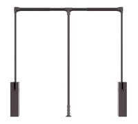 YUNFANOZ Barra Appendiabiti saliscendi, Asta Appendiabiti Regolabile for Guardaroba, in Lega di Alluminio, for Appendere i Vestiti(Brown,890-1200mm)