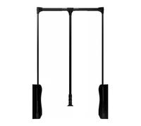YUNFANOZ Barra Appendiabiti saliscendi, Asta for Armadio Laterale Regolabile, in Lega di Alluminio, for Guardaroba e deposito(Black,700-930mm)