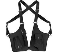 YUNFAX Unisex Anti-Theft Underarm Shoulder Bag - Premium Genuine Leather Adjustable Crossbody Pack with Multi-Pocket, Water Resistant Design for Travel, Hiking, Camping & Outdoor Activities, Nero