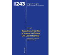 Yunfeng Ge Resolution of Conflict of Interest in Chinese Civi (Copertina rigida)