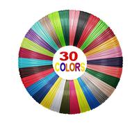 Yungden Penna 3D Filamento PLA, 30 Colori 1,75MM 3D Pen Filamento Ricarica per Stampa 3D, Penna 3D Filo, Compatibile con Penne 3D MYNT3D, SCRIB3D, Winkin, LIHUACHEN e Acdolf (Penna 3D non inclusa)