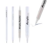 YUNGLOO 4 pennarelli artistici per artisti, resistenti all'acqua, ad asciugatura rapida, colore bianco, per schizzi e disegni artistici, diari, album di ritagli, forniture per ufficio, set di