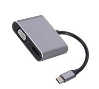 YUNGLOO Adattatore da USB C a HDTV VGA 4K@30Hz USB C Adattatore Doppio Monitor Uscita Dissipazione del Calore Per Smartphone Laptop Per Monitor Proiettori