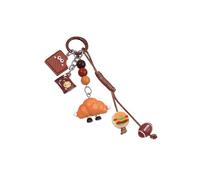 YUNGLOO Bella Trattare Moda Portachiavi Borsa Deck Innovazione Hamburger Cookie Proteggere Non Mortale Sostanza Trasportabile Hamburger Bag Clip, Q1934 2