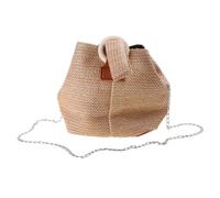 YUNGLOO Borsa a mano in paglia all'uncinetto alla moda per borsa messenger calda ed elegante tasca per cambio per fidanzata venerdì borse da festa con manici trasparente