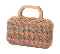 YUNGLOO Borsa a tracolla da donna Elegante borsa da spiaggia Borsa in paglia per tutti i giorni Borsa a tracolla All-matching Shopping Incontri per vacanze Donne Spalla Paglia Spiaggia Elegante