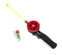 YUNGLOO Canna da pesca compatta per granchi, aragosta con filo in nylon e pratica clip per esche per granchi all'aperto, pesca avventura, granchi, canna da pesca