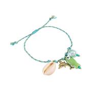 YUNGLOO Ceramica Stelle Marine Shell Pesce Fascino Regolabile Corda Intrecciata Portatile Oceanics Tema Gioielli Donne Ceramica Shell Pesce Pendente Intrec, Misura unica, come descritto